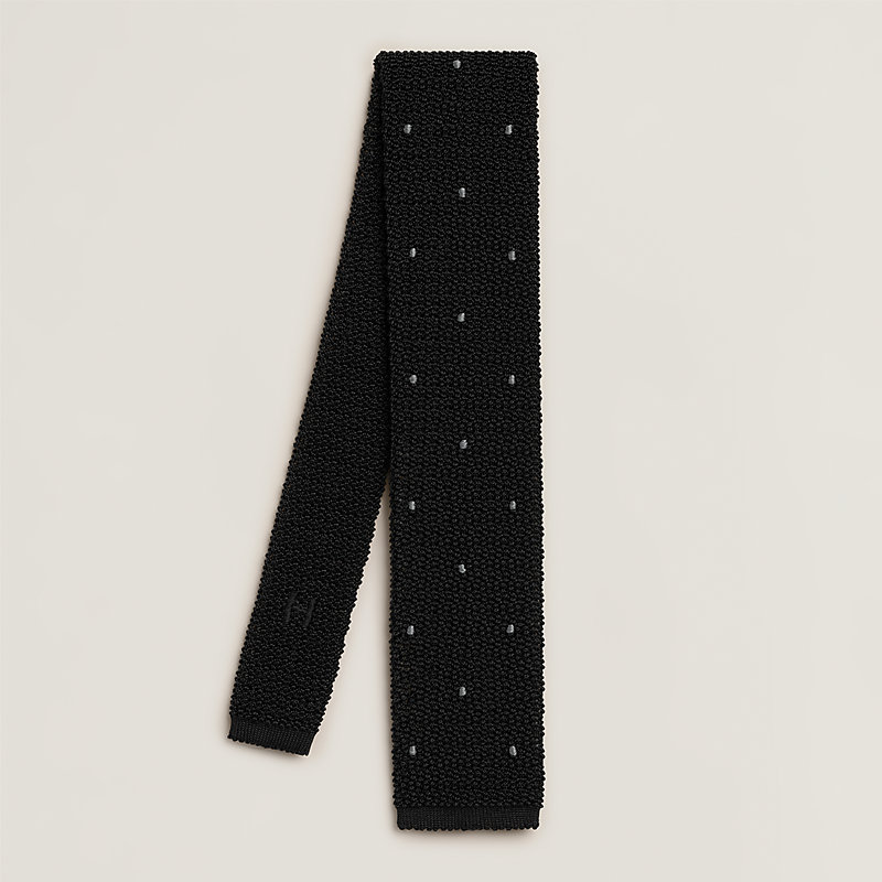 シルクニットタイ 6 cm 《ドット》 - ベージュ | Hermès - エルメス